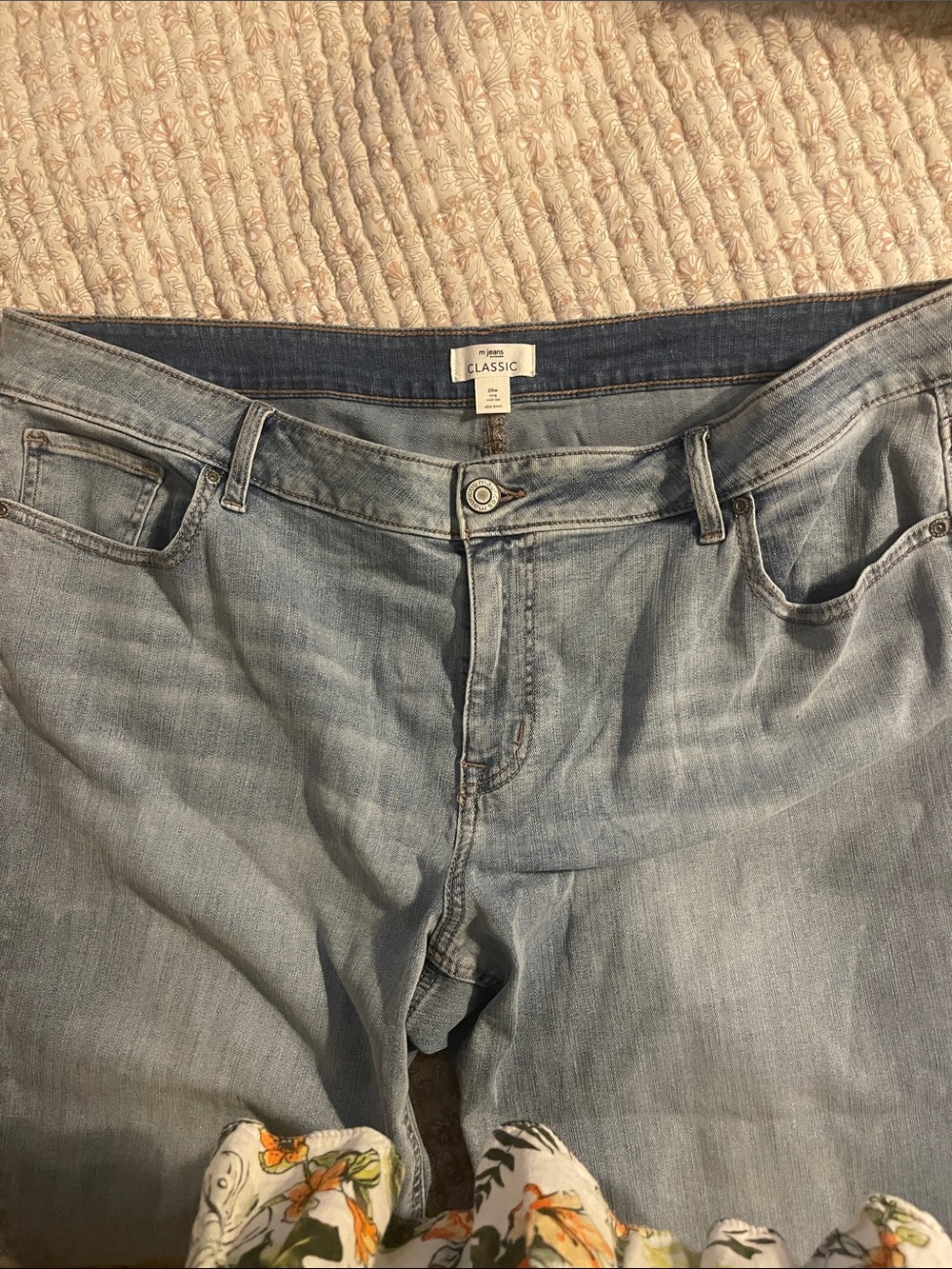 Maurices Light Blue long mid rise slim boot cut Jeans